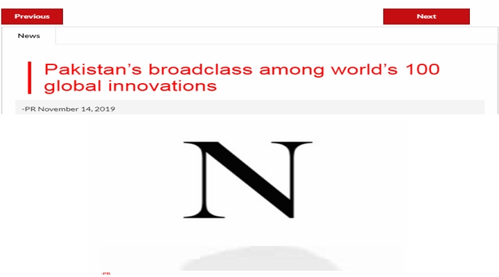 Pakistan’s broadclass among world’s 100 global innovations