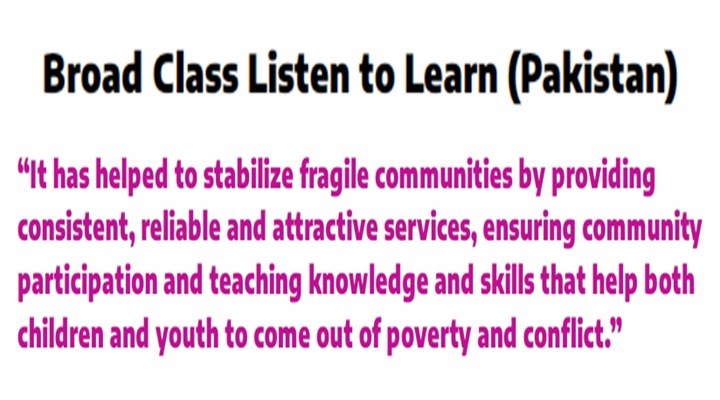 Broadclass listen to learn HundrED