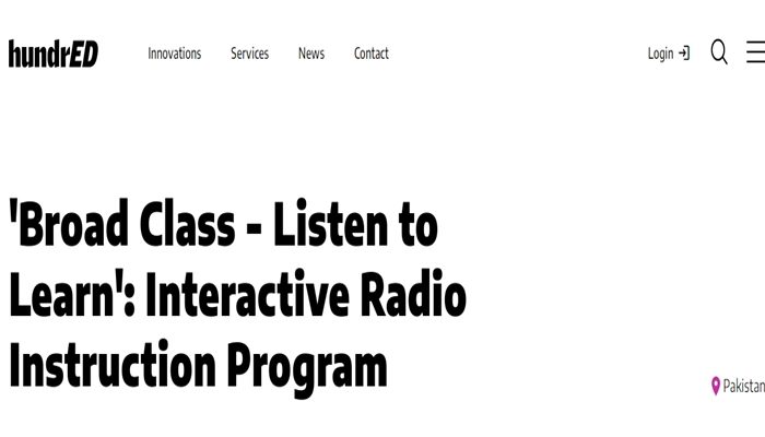 Broadclass listen to learn IRI Program