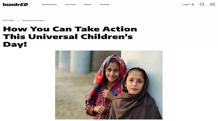 How You Can Take Action This Universal Children's Day!